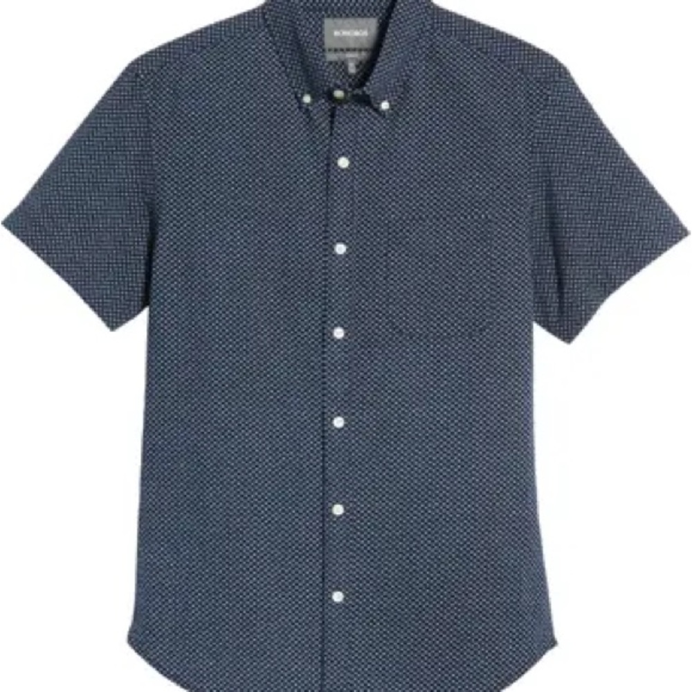 Bonobos Men’s Slim Fit Button Down Short Sleeve Shirt SIZE MEDIUM EUC
